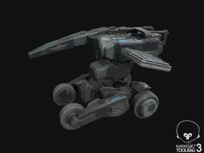 scifi-model537 futuristic robot 3D model