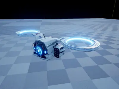 Sci-Fi Drones Low-poly 3D model