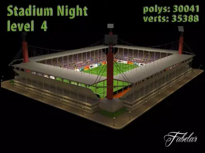 Stadium Level 4 Night Low-poly 3D model