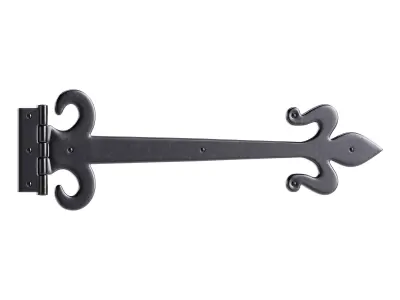 Wrought Iron Flush Mount Door Hinge 3D model