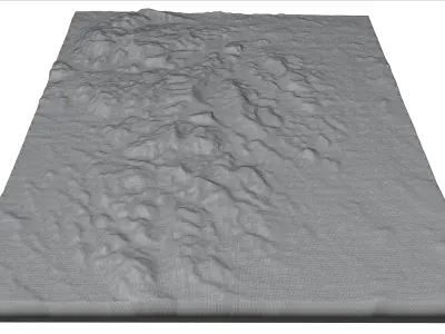 Desierto del Diablo 3d model terrain Low-poly 3D model