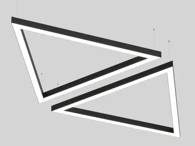 Modular luminaire HOKASU Delta Free 3D model