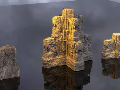 Mayan Dragon Statues collection 3 models Low-poly 3D model