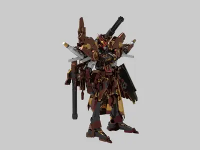 Red Fury Beast 3D model