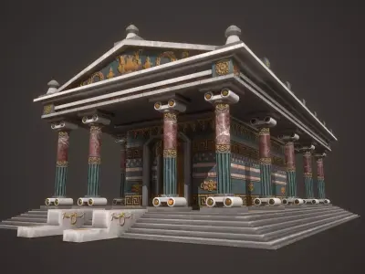 Temple Artemis Low-poly 3D model