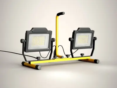 Generic Work Light 3D Model Set Low-poly 3D model