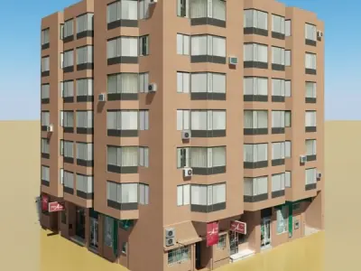 Photorealistic Low Poly Building 3D model