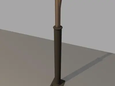 Street lamp curved modern design 3D model