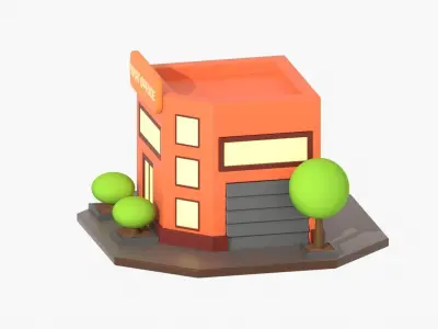 Post Office 3D Illustration 3D model