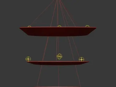 Minitallux circular chandelier 3D model