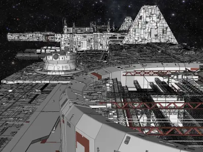 starship troopers lunar base 3D model