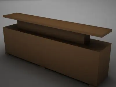 Modern Dining Room Buffet Table 3 3D model