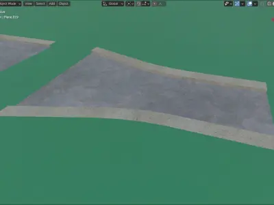 road pack 1 Low-poly 3D model