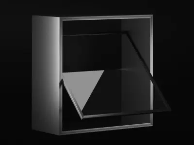 Modern Aluminum Wooden windows 3D model