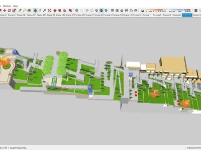 Sketchup Landscape Park 181 3D model
