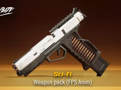 Scifi Weapon Pack Vol 01 FPS Anims Low-poly 3D model