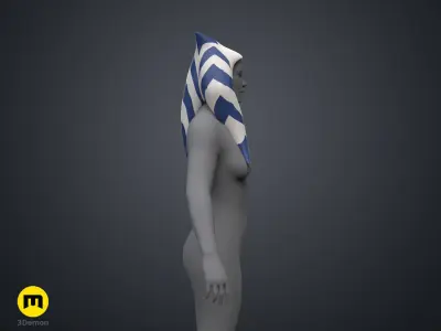 Ahsokas Lekku Mold - Star Wars Clone Wars 3D print model