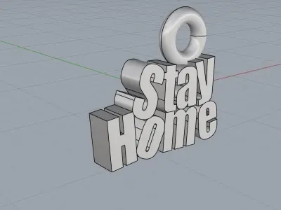 200502 Pendant StayHome 3D print model