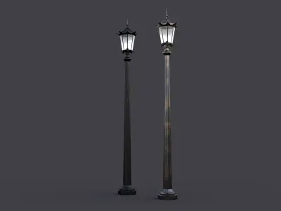 Venetian-style lamp post 3D model