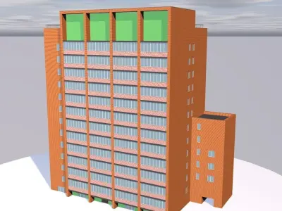 Multi stored building 3D model