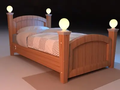 Cartoon Child Bed 3D model