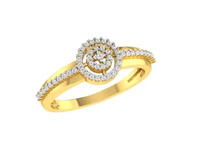 Solitaire Engagement Wedding Women Ring 3dm STL OBJ FBX Details 3D print model buy
