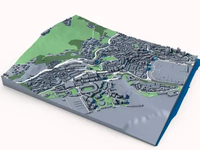 Exotic Garden of Monaco Jardin Exotique de Monaco  3D model