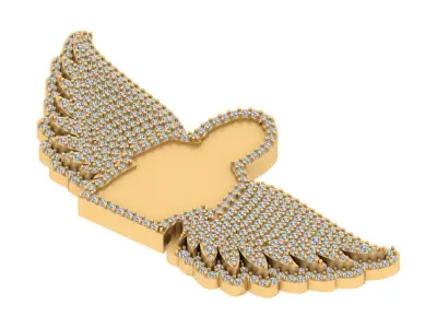 Guardian Angel Wing Custom Pendant 3D print model