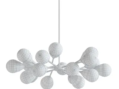 Holden Milk Glass Chandelier 3D model