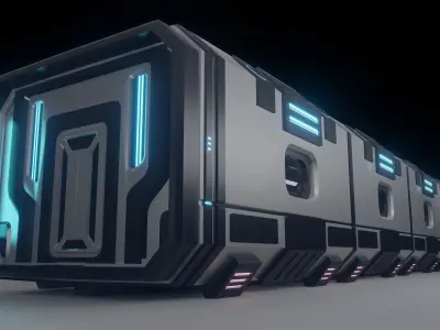 Sci-Fi Interior 3D model 3D model