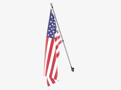 Flagpole kit outdoor 01 3D model