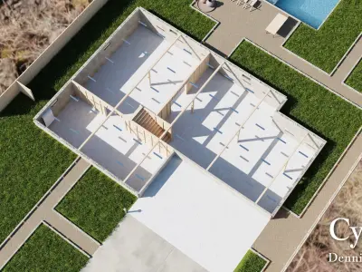 Modular Classic Style American House 17 Low-poly 3D model