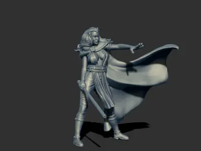 Dark and light woman bundle - 3 miniatures 35mm scale 3D print model