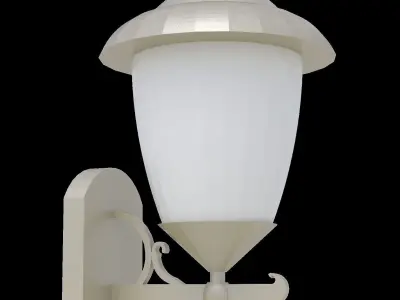 Wall hung light fixture Low-poly 3D model