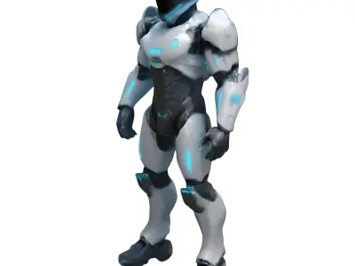 Futuristic Guardians Robot Set 3D print model