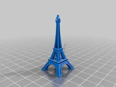 Broken Eiffel Tower Free 3D print model