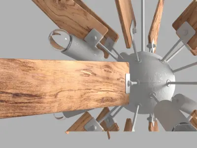 Sputnik Chandelier 3D model