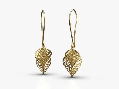 Twisted earrings 3D print model