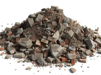Urban Rubble Pile 3D Model Free low-poly 3D model