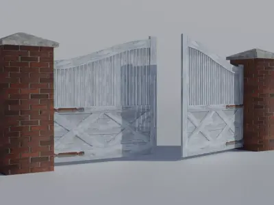Driveway Entrance Gate 3D model
