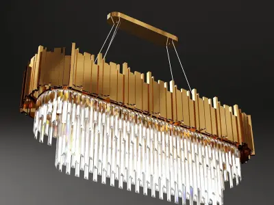 GIO CRYSTAL Dining Room Chandelier MORSALE 3D model