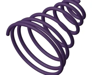 Plastic Conical Spring Toy 3D model