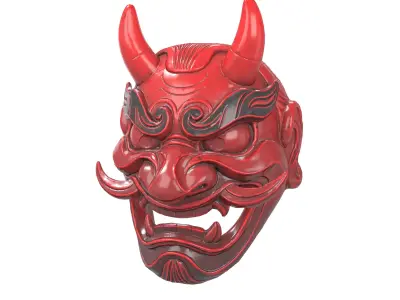 Japan Tengu Head v1 001 Low-poly 3D model
