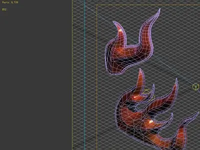 Game model - the magma on the fire 3D model