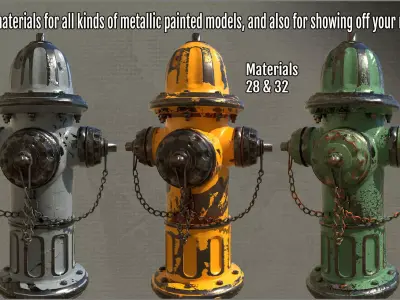 100 Chipped Painted Metal smart materials for Substance Painter Texture