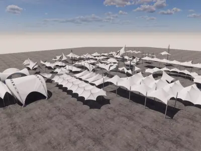 Tensile Structures Collection -A13 3D model