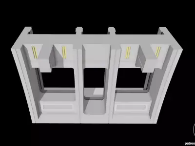  Star Wars Trade Federation Ship Window for action figures  3D print model