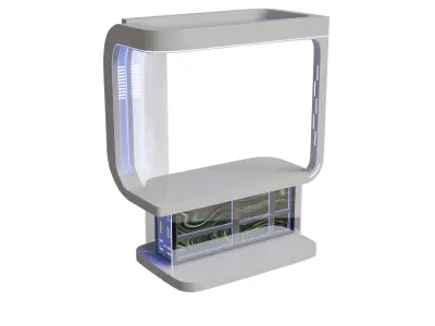 Sci-Fi Holographic Comm Pod Low-poly 3D model