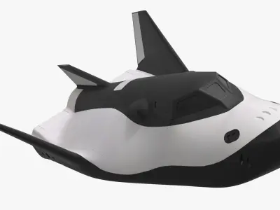  Compact Orbital Shuttle Flying Form Simplified 