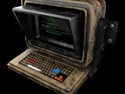 Sci-fi Monitor4 Low-poly 3D model